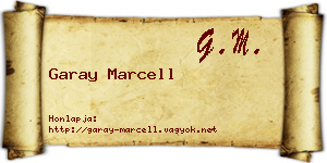 Garay Marcell névjegykártya